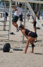 FERNANDA FLORES Workout at a Beach in Miami 05/23/2021