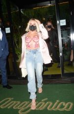 GABBY ALLEN Leaves Amazonico Restaurant in London 05/27/2021