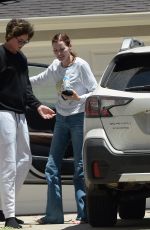GEENA DAVIS Chatting with a Friend in Los Angeles 05/24/2021