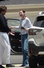 GEENA DAVIS Chatting with a Friend in Los Angeles 05/24/2021