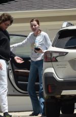 GEENA DAVIS Chatting with a Friend in Los Angeles 05/24/2021