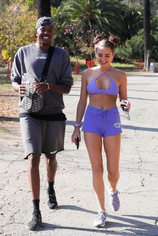 GEORGIA HARRISON and Vas Morgan Out Hikinig at Runyon in Los Angeles 05/18/2021