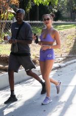 GEORGIA HARRISON and Vas Morgan Out Hikinig at Runyon in Los Angeles 05/18/2021