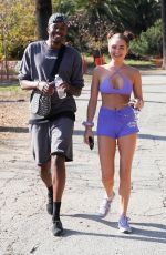 GEORGIA HARRISON and Vas Morgan Out Hikinig at Runyon in Los Angeles 05/18/2021