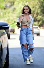 GEORGIA HARRISON in Ripepd Denim Out in Beverly Hills 05/10/2021