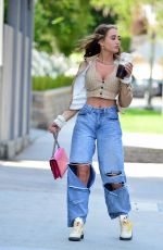GEORGIA HARRISON in Ripepd Denim Out in Beverly Hills 05/10/2021