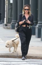 GEORGINA BURKE Out with Her Dog in New York 04/28/2021