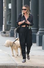 GEORGINA BURKE Out with Her Dog in New York 04/28/2021