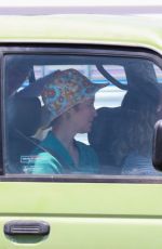 GRACE VANDERWAAL Out Shooting a Driving Scene in Santa Monica 05/15/2021