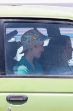 GRACE VANDERWAAL Out Shooting a Driving Scene in Santa Monica 05/15/2021