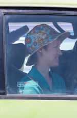 GRACE VANDERWAAL Out Shooting a Driving Scene in Santa Monica 05/15/2021