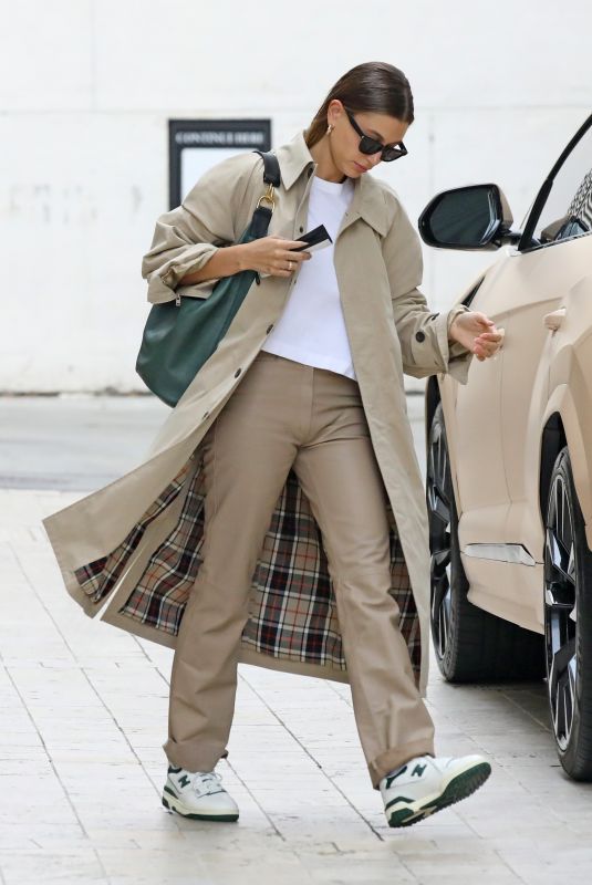 HAILEY BIEBER Arrives at a Business Meeting in Los Angeles 05/06/2021