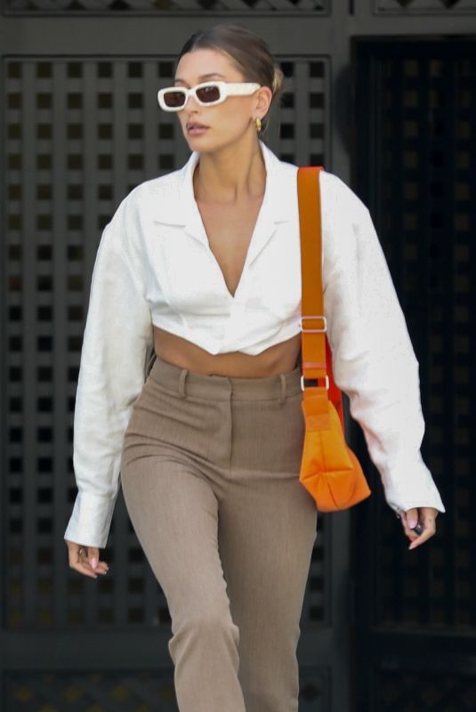 HAILEY BIEBER Heading to a Business Meeting in Los Angeles 05/04/2021