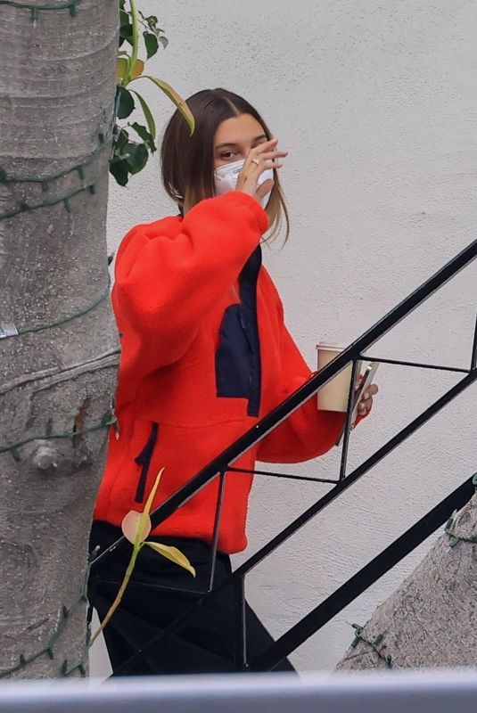 HAILEY BIEBER Heading to a Hair Salon in Los Angeles 05/13/2021