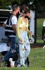 HAILEY BIEBER Visits husband Justin on the Set of a Music Video in Miami 05/02/2021