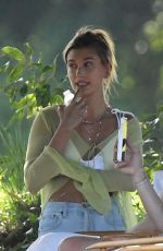 HAILEY BIEBER Visits husband Justin on the Set of a Music Video in Miami 05/02/2021