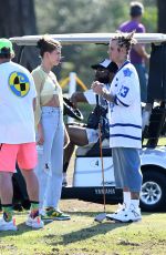 HAILEY BIEBER Visits husband Justin on the Set of a Music Video in Miami 05/02/2021