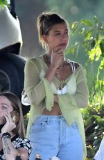 HAILEY BIEBER Visits husband Justin on the Set of a Music Video in Miami 05/02/2021