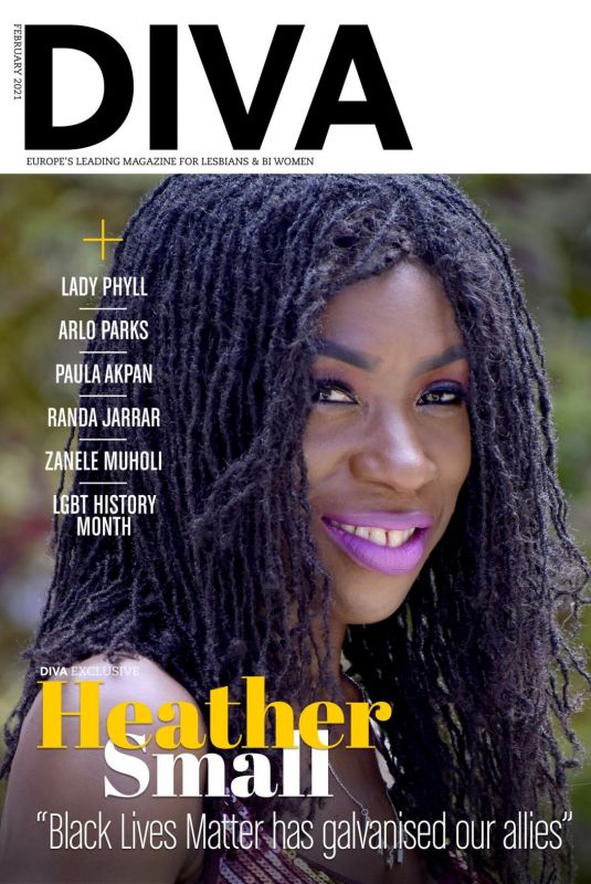 HEATHER SMALL in Diva Magazine, UK February 2021