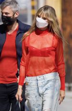 HEIDI KLUM Arrives at a Photoshoot in Los Angeles 05/12/2021