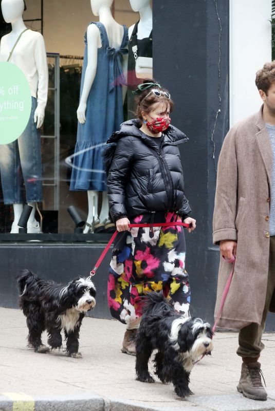 HELENA BONHAM CARTER and Rye Dag Golmboe Out with Their Dogs in London 05/18/2021