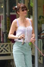 HELENA CHRISTENSEN Out with Her Dog in New York 05/16/2021