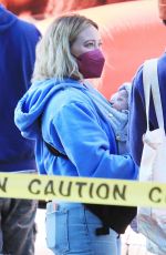 HILARY DUFF at a Farmers Market in Studio City 05/23/2021