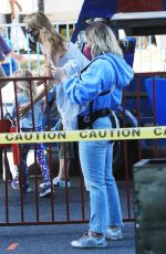 HILARY DUFF at a Farmers Market in Studio City 05/23/2021