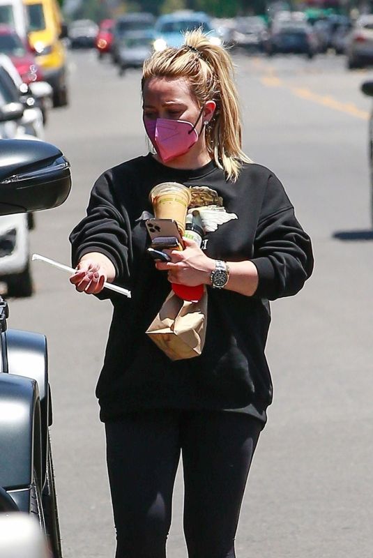 HILARY DUFF at a Snack Run in Studio City 04/30/2021