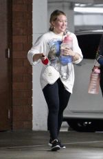 HILARY DUFF Leaves a Gym in Los Angeles 05/17/2021