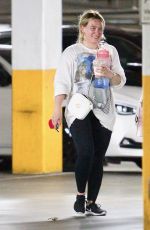 HILARY DUFF Leaves a Gym in Los Angeles 05/17/2021