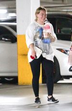 HILARY DUFF Leaves a Gym in Los Angeles 05/17/2021