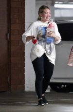 HILARY DUFF Leaves a Gym in Los Angeles 05/17/2021