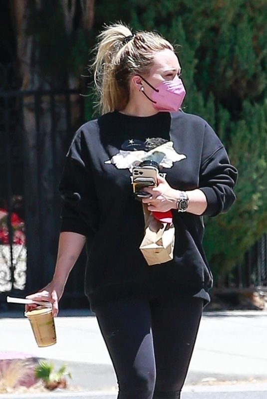 HILARY DUFF Out in Studio City 04/30/2021