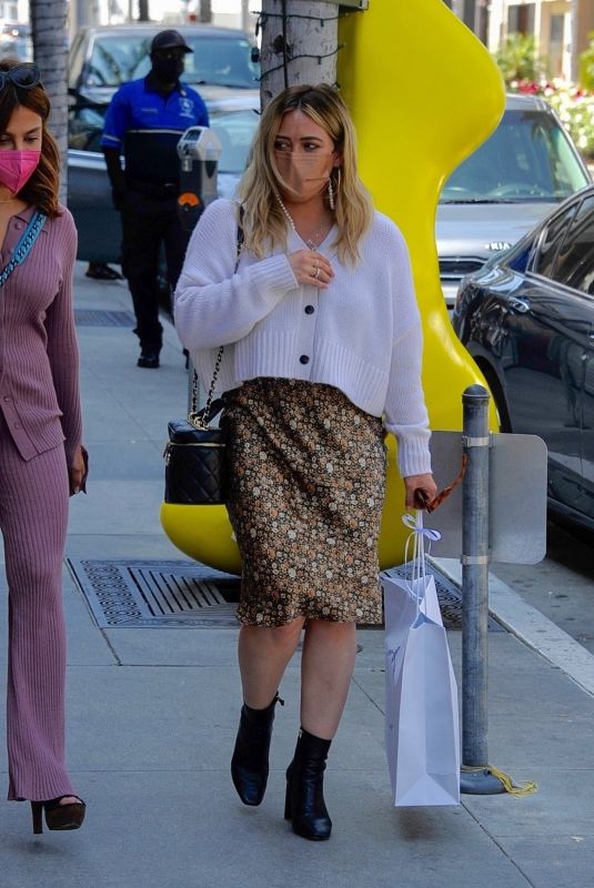 HILARY DUFF Out Shopping on Rodeo Drive in Beverly Hills 05/19/2021