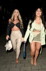 HOLLY HAGAN and SOPHIE KASAEI Leaves Menagerie in Manchester 05/21/2021