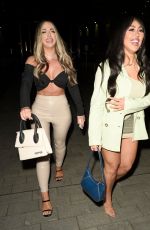 HOLLY HAGAN and SOPHIE KASAEI Leaves Menagerie in Manchester 05/21/2021