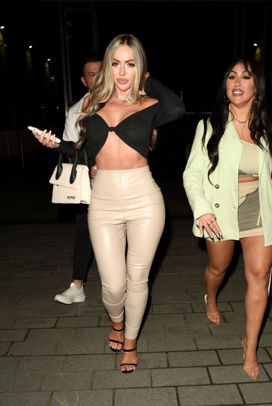 HOLLY HAGAN and SOPHIE KASAEI Leaves Menagerie in Manchester 05/21/2021