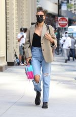 IRINA SHAYK in Ripped Jeans Out in New York 05/18/2021