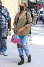 IRINA SHAYK in Ripped Jeans Out in New York 05/18/2021