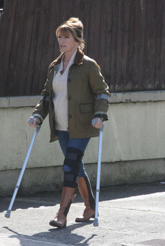 JANE SEYMOUR on the set of Harry Wild in Wicklow 05/25/2021