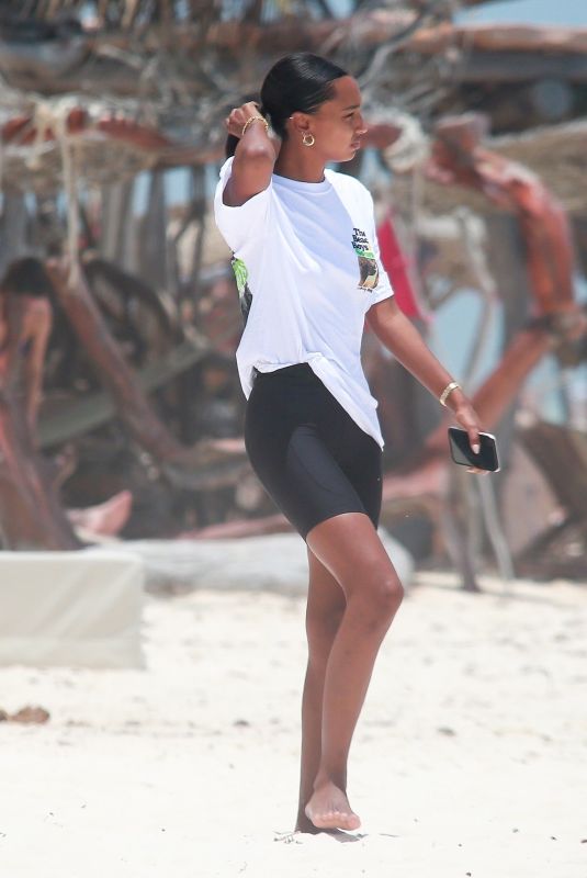 JASMINE TOOKES Out on the Beach in Tulum 05/05/2021