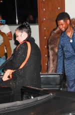 JENNIFER GOICOECHEA and Usher Leaves Nobu in West Hollywood 05/27/2021