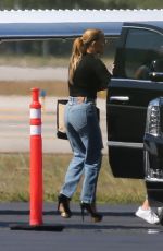 JENNIFER LOPEZ Boards a Private Jet in Miami 05/27/2021