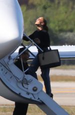 JENNIFER LOPEZ Boards a Private Jet in Miami 05/27/2021