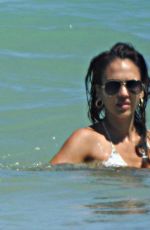 JESSICA ALBA in Bikini at a Beach in Miami 05/09/2021