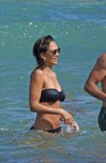 JESSICA ALBA in Bikni on the Beach in Miami 05/10/2021