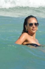 JESSICA ALBA in Bikni on the Beach in Miami 05/10/2021