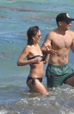 JESSICA ALBA in Bikni on the Beach in Miami 05/10/2021