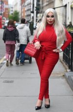 JESSICA ALVES All in Red Out and About in London 05/15/2021